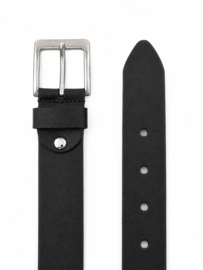 Zwarte leren dames- en herenriem 4 cm – stoere jeans riem van 100% buffel leer