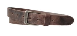 Leren Riem Grijs Met Nerf Structuur - 3,5 cm Breed - Dames Riem