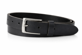 Zwarte Leren Dames Riem 3 cm Stijlvolle Riem van Echt Leer