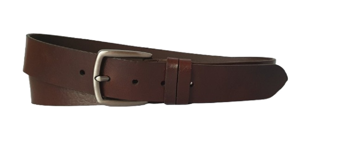 Leren Riem  Bruin 4 cm breed lengte 125 cm