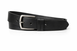 Zwarte leren riem 125 cm – heren & dames riem van echt leer – Tijdloze stijlvolle riem