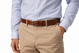 Lichtbruine leren riem 155 cm – heren & dames riem van echt leer – Tijdloze stijlvolle