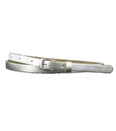 leren dames riem zilver 1.5 cm