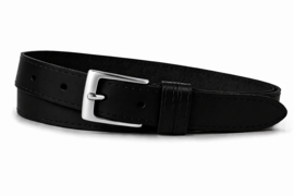 Witte leren heren riem 3 cm – stijlvolle broekriem met stiksel