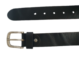 Leren Riem Zwart 3,5 cm breed Buffel leer - Dames Riem - Heren Riem - 100% echt leer