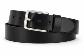 Leren dames en heren riem zwart van buffelleer 4 cm