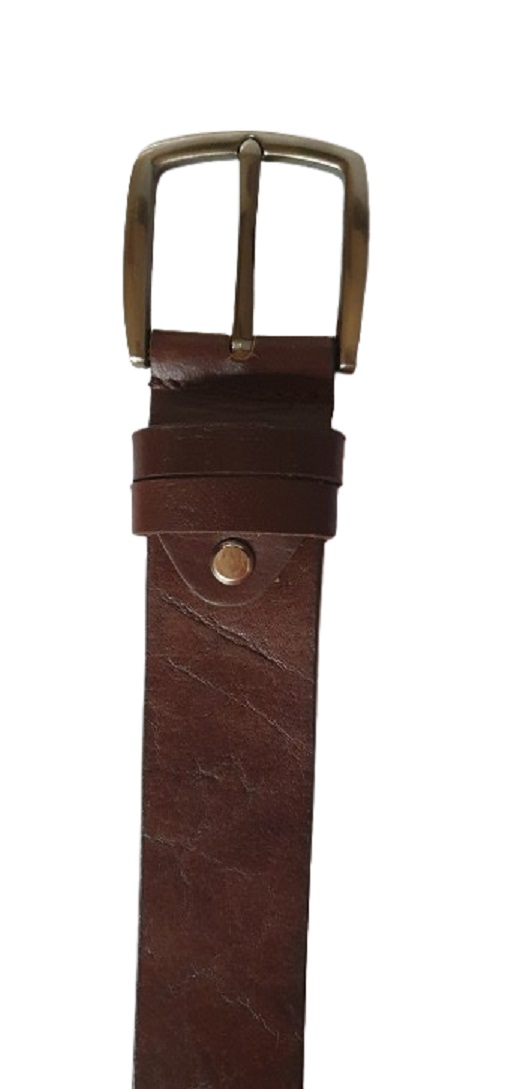 Leren Riem Bruin 4 cm breed lengte 145 cm