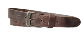 Leren Riem Cognac Met Nerf Structuur - 3,5 cm Breed - Dames Riem