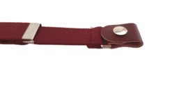 Elastische riem zonder gesp bordeaux rood