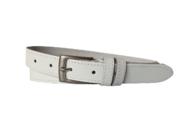 Leren Riem Blauw 3 cm breed met stik - Dames Riem - Heren Riem - 100% echt leer