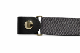 Elastische riem zonder gesp donker grijs  – Comfort en perfecte pasvorm
