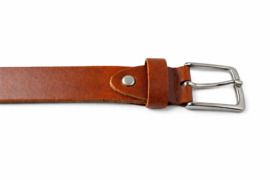 Zwarte leren herenriem 3 cm - volnerf leer - riem voor pantalon & jeans