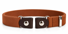 Elastische riem zonder gesp cognac – Comfort en perfecte pasvorm