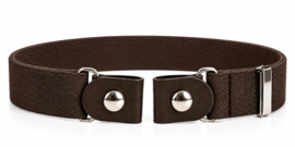 Elastische riem zonder gesp donker bruin – Comfort en perfecte pasvorm