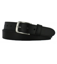 Leren Riem Zwart rond gestikt 3,5 cm Breed - Dames Riem