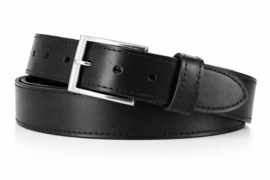 Leren dames en heren 4 cm zwart buffelleer – rond gestikt & duurzaam