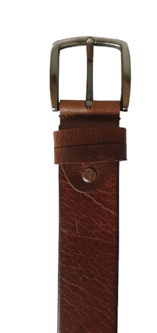 Leren Riem Licht Bruin 4 cm breed lengte 145 cm