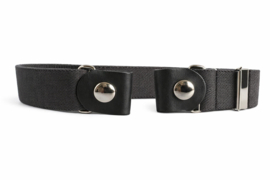 Elastische riem zonder gesp donker grijs  – Comfort en perfecte pasvorm