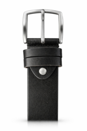 Zwarte leren riem 145 cm – heren & dames riem van echt leer – Tijdloze stijlvolle riem