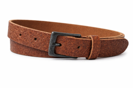 Cognac Leren Dames Riem met Print – 3 cm Breed Casual & Nette Riem