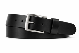 Zwarte leren riem 125 cm – heren & dames riem van echt leer – Tijdloze stijlvolle riem