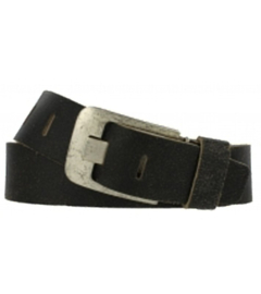 Leren Riem Crack Zwart - 5 cm Breed - Heren Riem - Dames Riem - 100% echt leer