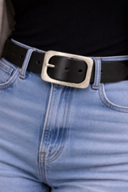 Zwarte Dames Riem 5 cm Breed Brede Stoere Riem voor Jeans