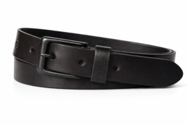 Zwarte dames riem 3 cm van echt leer – stijlvolle donkere gesp