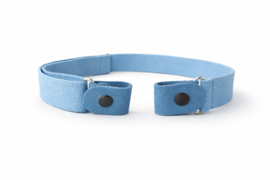 Elastische riem zonder gesp licht blauw – Comfort en perfecte pasvorm