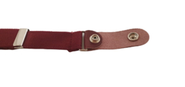 Elastische riem zonder gesp bordeaux rood