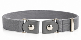 Elastische riem zonder gesp Licht grijs – Comfort en perfecte pasvorm