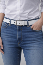 Witte Leren Dames Riem 3 cm Stijlvolle Riem van Echt Leer