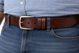 Bruine leren riem 145 cm – heren & dames riem van echt leer – Tijdloze stijlvolle riem