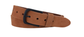 Leren Riem Kleur Cognac Velours - 4 cm Breed - Dames Riem