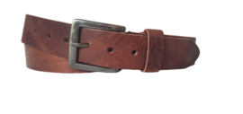 Leren Riem Kleur Bruin - 4 cm Breed - Vintage - Dames Riem