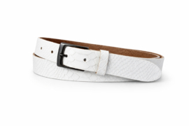 Leren Heren Riem Blauw - 3 cm - Slangenprint - Echt Leer