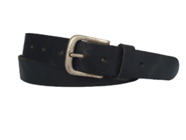 Leren Riem Zwart 3,5 cm breed Buffel leer - Dames Riem - Heren Riem - 100% echt leer