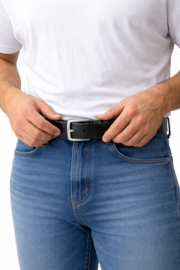 Zwarte leren riem 145 cm – heren & dames riem van echt leer – Tijdloze stijlvolle riem