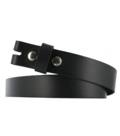 Leren Buckle Riem Zwart 4 cm breed