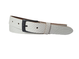 Leren Riem Zwart Met Slangen Print - 3 cm Breed - Dames Riem - Heren Riem - 100% echt leer