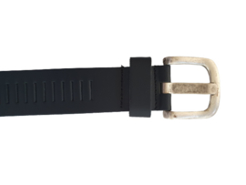 Leren Riem Zwart Met Gleufjes - 4 cm Breed - Heren Riem - Dames Riem - 100% echt leer