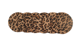 Leren onderzetters panter dark