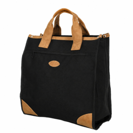 Secc Boodschappentas Hoog Zwart – Stevige Shopper met Rits