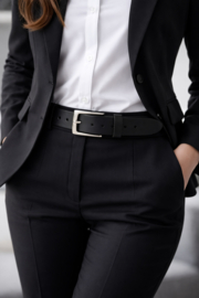 Witte Leren Dames Riem 3 cm Stijlvolle Riem van Echt Leer