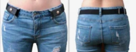 Elastische Riem Licht Grijs zonder gesp