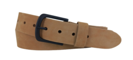 Leren Riem Kleur Zand Velours - 4 cm Breed - Dames Riem