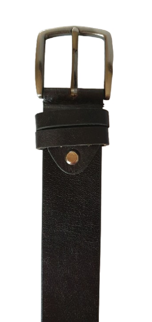 Leren Riem Zwart 4 cm breed lengte 145 cm