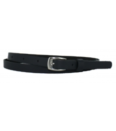 Leren Riem blauw - 1,5 cm smal - 100% echt leer