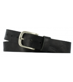 Leren Riem Zwart 3,5 cm breed Buffel leer - Dames Riem - Heren Riem - 100% echt leer