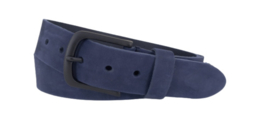 Leren Riem Kleur Blauw Velours - 4 cm Breed - Dames Riem